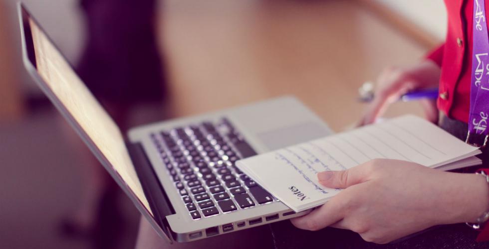 woman at laptop