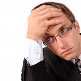 Picture of frustrated business man 