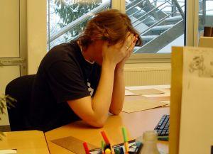 Image of stressed worker