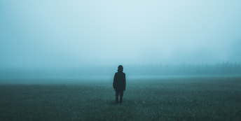 Image of a person in fog