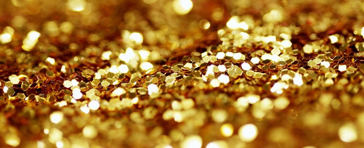 Image of glittery gold dust
